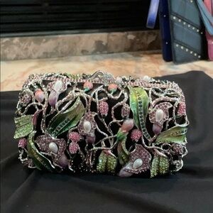 Crystal Bag with 3D flowers